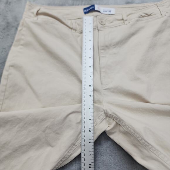 Old Navy Pants Womens 14 Beige Khaki Extra High Rise Wide Leg Crop Ankle Stretch - Picture 9 of 12